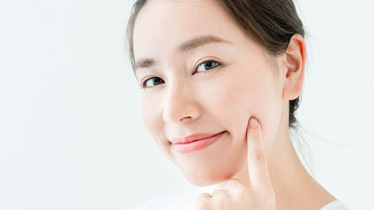 美肌の女性